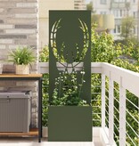 VidaXL Tuinplant met Decoratief Paneel Olijfgroen 50 x 140 cm