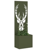 VidaXL Tuinplant met Decoratief Paneel Olijfgroen 50 x 140 cm