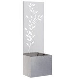 VidaXL Tuinplant met Decoratief Paneel Zilver 50 x 140 cm