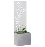 VidaXL Tuinplant met Decoratief Paneel Zilver 50 x 140 cm