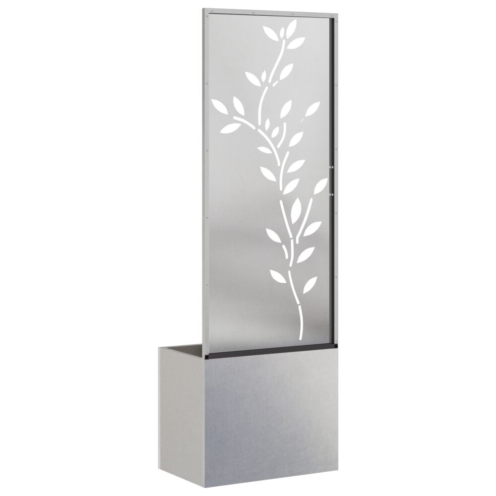 VidaXL Tuinplant met Decoratief Paneel Zilver 50 x 140 cm