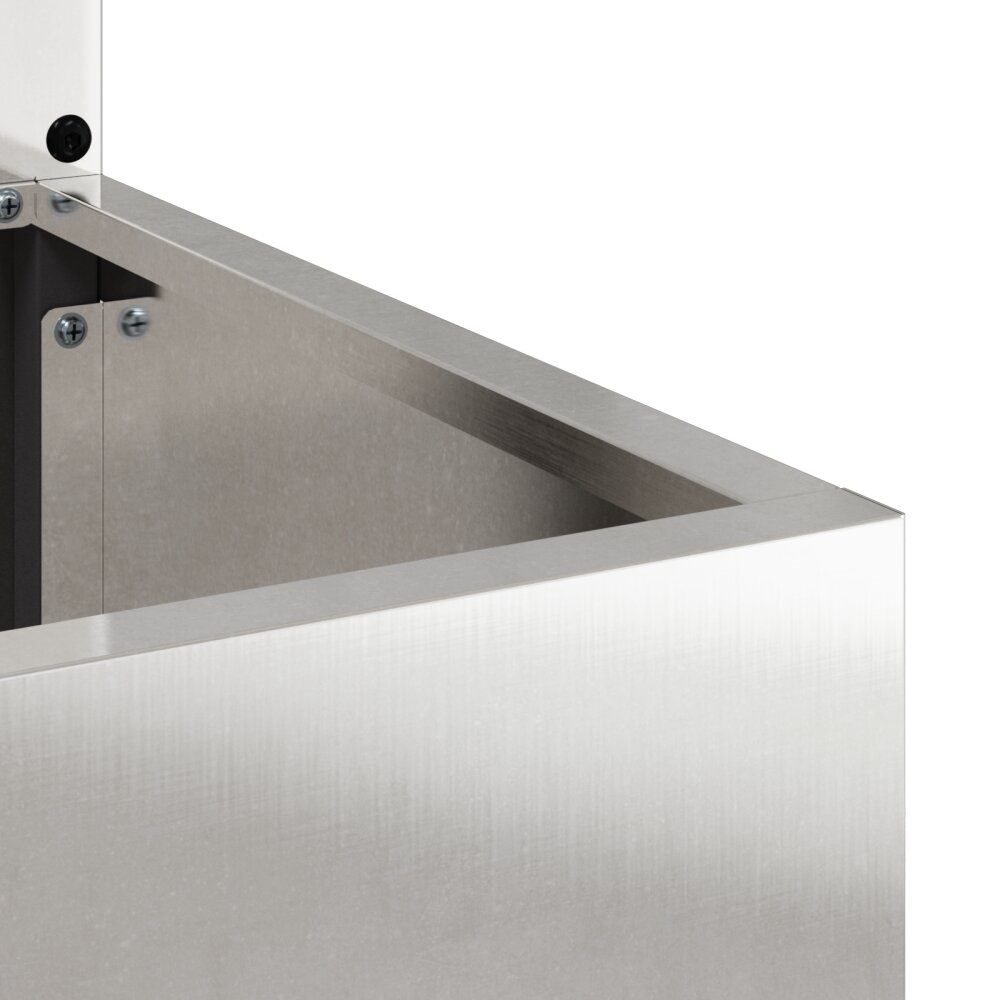 VidaXL Tuinplant met Decoratief Paneel Zilver 50 x 140 cm