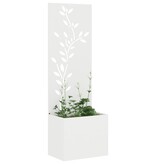VidaXL Tuinplant met Decoratief Paneel Wit 50 x 140 cm