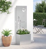 VidaXL Tuinplant met Decoratief Paneel Zilver 50 x 140 cm