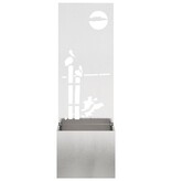 VidaXL Tuinplant met Decoratief Paneel Zilver 50 x 140 cm