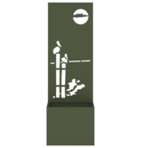 VidaXL Tuinplant met Decoratief Paneel Olijfgroen 50 x 140 cm