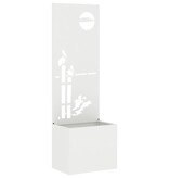 VidaXL Tuinplant met Decoratief Paneel Wit 50 x 140 cm