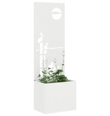 VidaXL Tuinplant met Decoratief Paneel Wit 50 x 140 cm