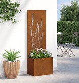 VidaXL Tuinplant met Decoratief Paneel Roestig 50 x 140 cm Cortenstaal