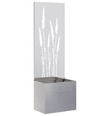 VidaXL Tuinplant met Decoratief Paneel Zilver 50 x 140 cm