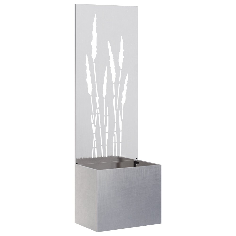 VidaXL Tuinplant met Decoratief Paneel Zilver 50 x 140 cm