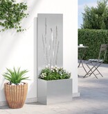 VidaXL Tuinplant met Decoratief Paneel Zilver 50 x 140 cm