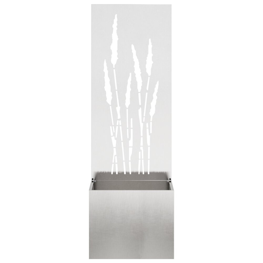 VidaXL Tuinplant met Decoratief Paneel Zilver 50 x 140 cm