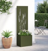 VidaXL Tuinplant met Decoratief Paneel Olijfgroen 50 x 140 cm