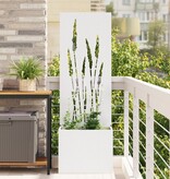 VidaXL Tuinplant met Decoratief Paneel Wit 50 x 140 cm