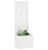 VidaXL Tuinplant met Decoratief Paneel Wit 50 x 140 cm