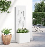 VidaXL Tuinplant met Decoratief Paneel Wit 50 x 140 cm
