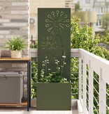 VidaXL Tuinplant met Decoratief Paneel Olijfgroen 50 x 140 cm