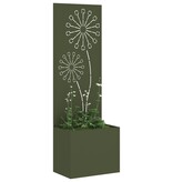 VidaXL Tuinplant met Decoratief Paneel Olijfgroen 50 x 140 cm