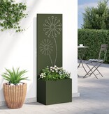 VidaXL Tuinplant met Decoratief Paneel Olijfgroen 50 x 140 cm