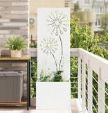 VidaXL Tuinplant met Decoratief Paneel Wit 50 x 140 cm