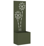 VidaXL Tuinplant met Decoratief Paneel Olijfgroen 50 x 140 cm