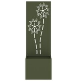 VidaXL Tuinplant met Decoratief Paneel Olijfgroen 50 x 140 cm