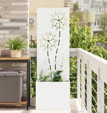 VidaXL Tuinplant met Decoratief Paneel Wit 50 x 140 cm