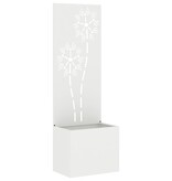 VidaXL Tuinplant met Decoratief Paneel Wit 50 x 140 cm
