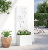 VidaXL Tuinplant met Decoratief Paneel Wit 50 x 140 cm