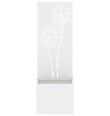 VidaXL Tuinplant met Decoratief Paneel Wit 50 x 140 cm