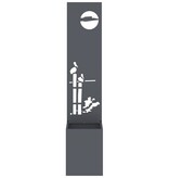 VidaXL Tuinplant met Decoratief Paneel Antraciet 32 x 140 cm