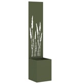 VidaXL Tuinplant met Decoratief Paneel Olijfgroen 32 x 140 cm