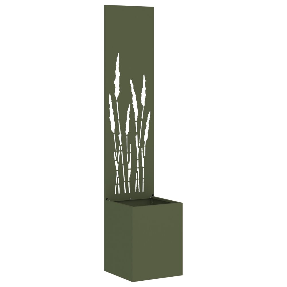 VidaXL Tuinplant met Decoratief Paneel Olijfgroen 32 x 140 cm