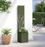 VidaXL Tuinplant met Decoratief Paneel Olijfgroen 32 x 140 cm