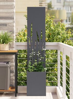 VidaXL Tuinplant met Decoratief Paneel Antraciet 32 x 140 cm