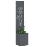 VidaXL Tuinplant met Decoratief Paneel Antraciet 32 x 140 cm