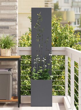 VidaXL Tuinplant met Decoratief Paneel Antraciet 32 x 140 cm