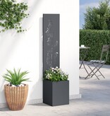 VidaXL Tuinplant met Decoratief Paneel Antraciet 32 x 140 cm