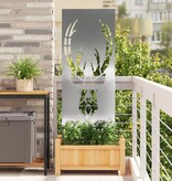 VidaXL Tuin decoratief paneel Zilver 50 x 140 cm Roestvrij staal