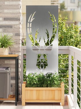 VidaXL Tuin decoratief paneel Zilver 50 x 140 cm Roestvrij staal