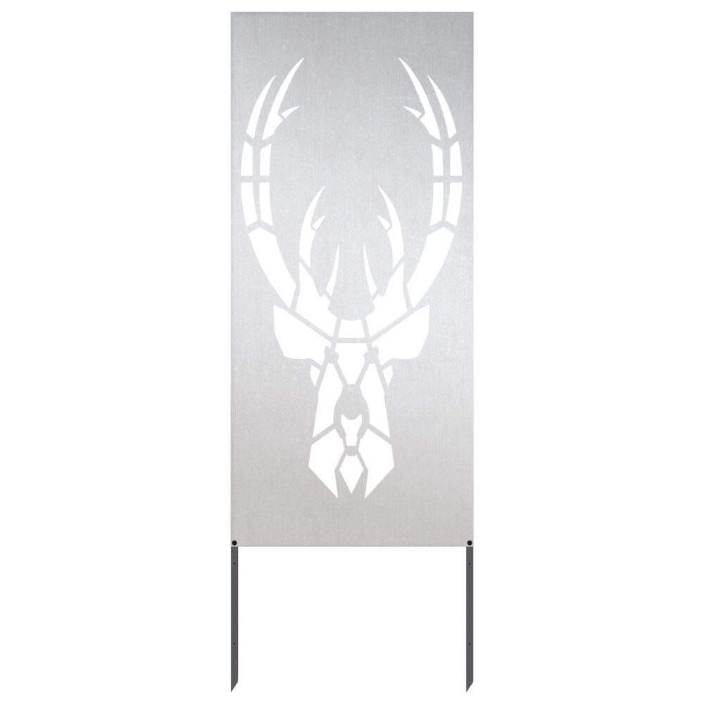 VidaXL Tuin decoratief paneel Zilver 50 x 140 cm Roestvrij staal