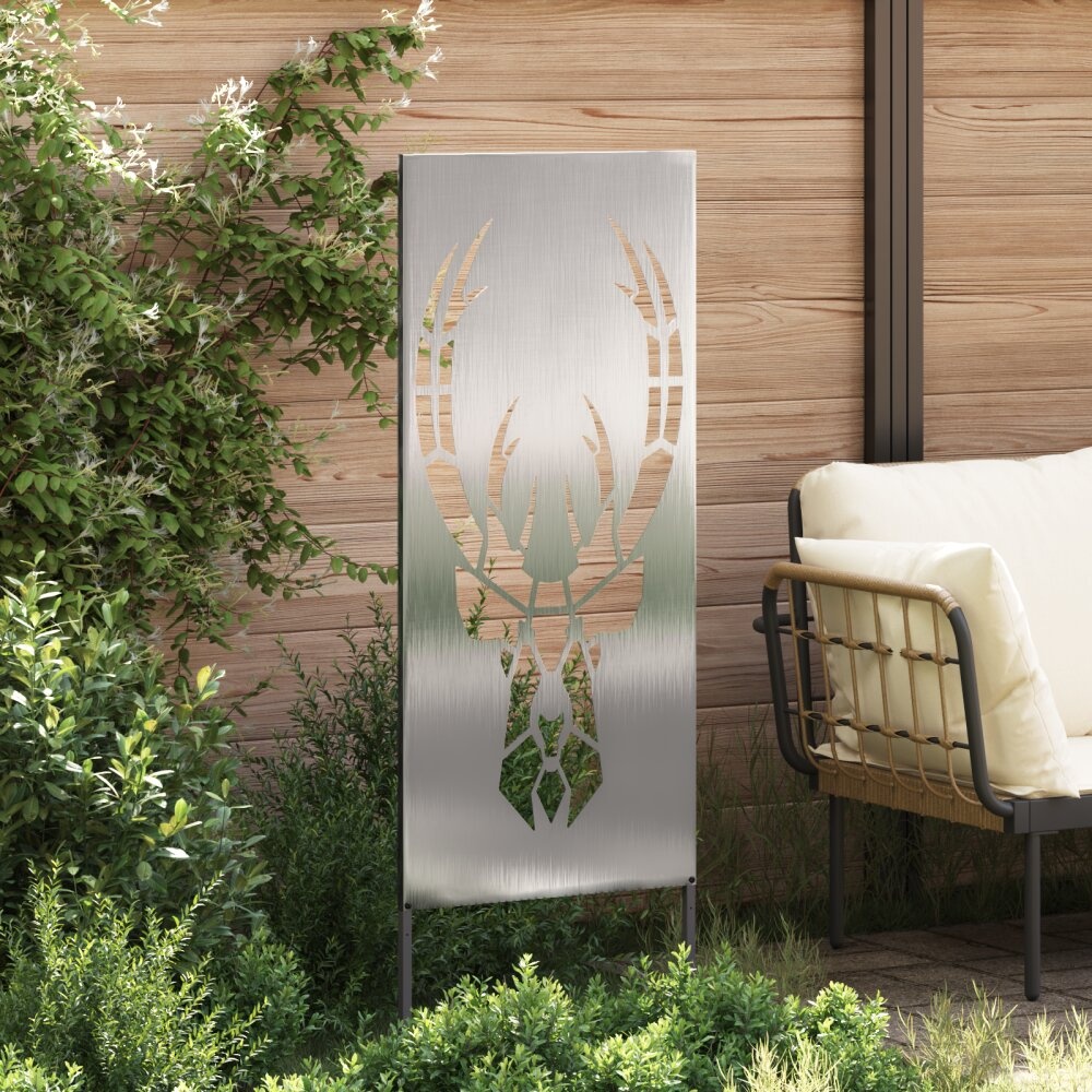 VidaXL Tuin decoratief paneel Zilver 50 x 140 cm Roestvrij staal