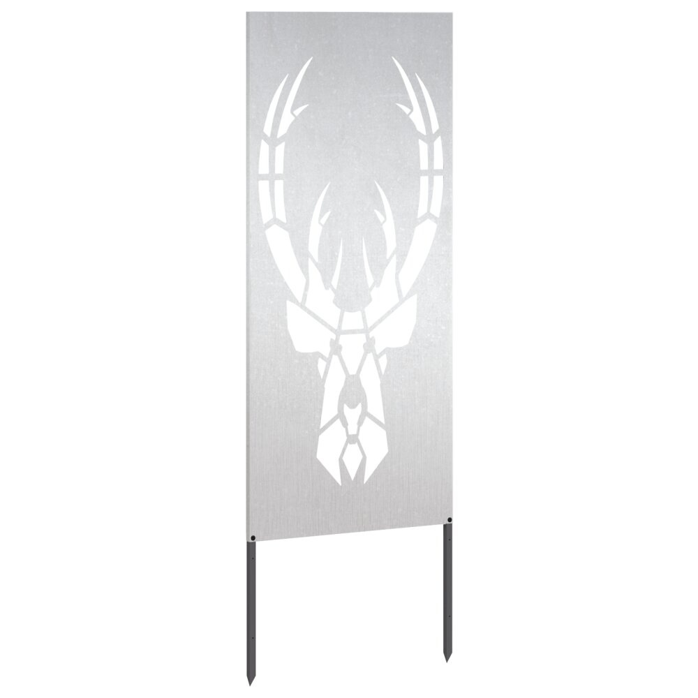 VidaXL Tuin decoratief paneel Zilver 50 x 140 cm Roestvrij staal