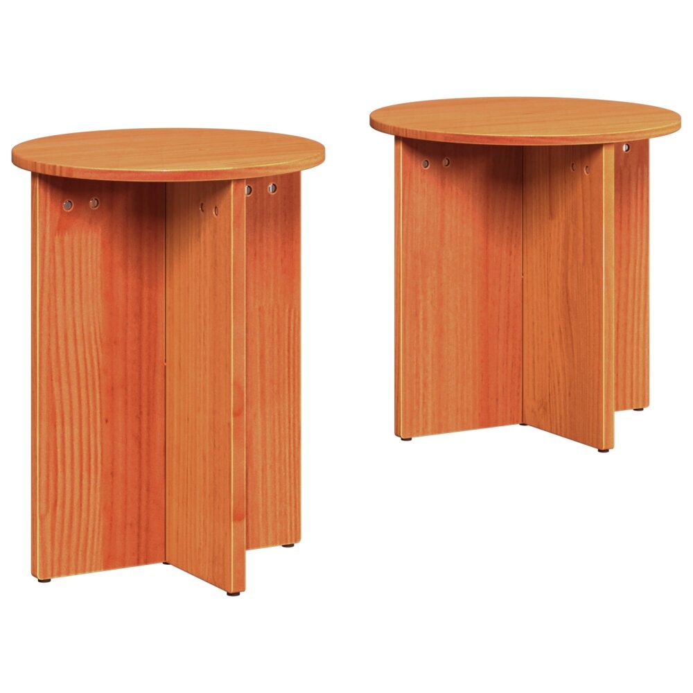 VidaXL Koffietafel Set 2 pcs Bruin 41,5 x 41,5 x 41 cm