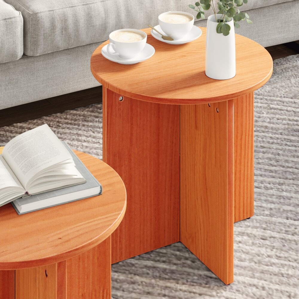 VidaXL Koffietafel Set 2 pcs Bruin 41,5 x 41,5 x 41 cm