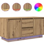 VidaXL Tv-meubel met LED-verlichting 100x41x50 cm artisanaal eiken