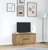VidaXL Tv-meubel met LED-verlichting 100x41x50 cm artisanaal eiken