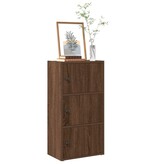 VidaXL Boekenkast 40x24x77 cm bewerkt hout bruin eikenkleurig
