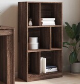 VidaXL Boekenkast 57x28,5x107,5 cm bewerkt hout bruin eikenkleurig